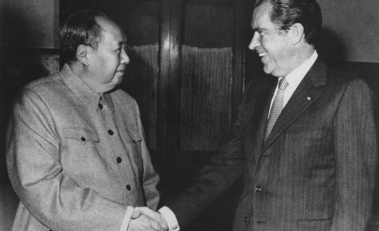 China was a brutal communist menace. In 1972, Richard Nixon visited, anyway.
